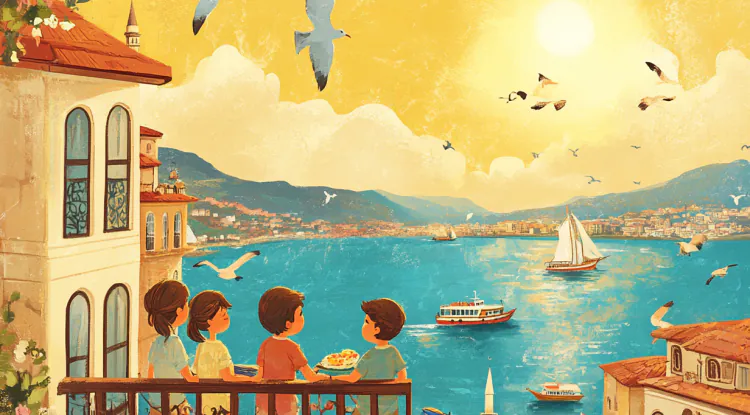 Deniz Kıyısındaki Aile