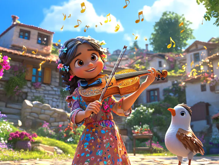 Gökkuşağı Dağı'nın Müzik Perisi - Masal Oku
