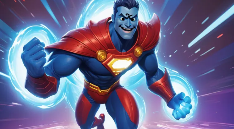 Mavi Süper Kahraman Bravo