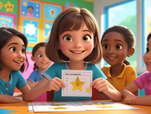 Mira ve Renkli Ödev Defteri