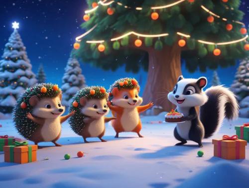 Kirpi Ailesi ve Yeni Yıl