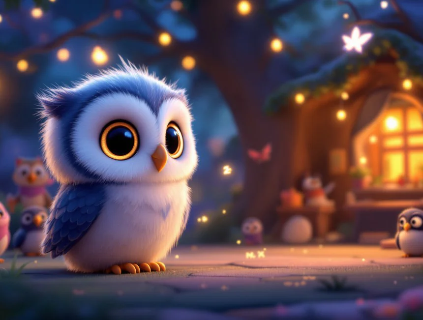 Bir gece annesi, kanatlarını Tılsım'ın sırtına nazikçe koyup, 'Yarın gece Yaşlı Çınar'ın gövdesindeki Gece Okulu'na başl